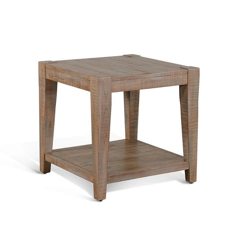 Tavolino laterale Lilly, 1 ripiano, mogano marrone chiaro, 60x60 cm