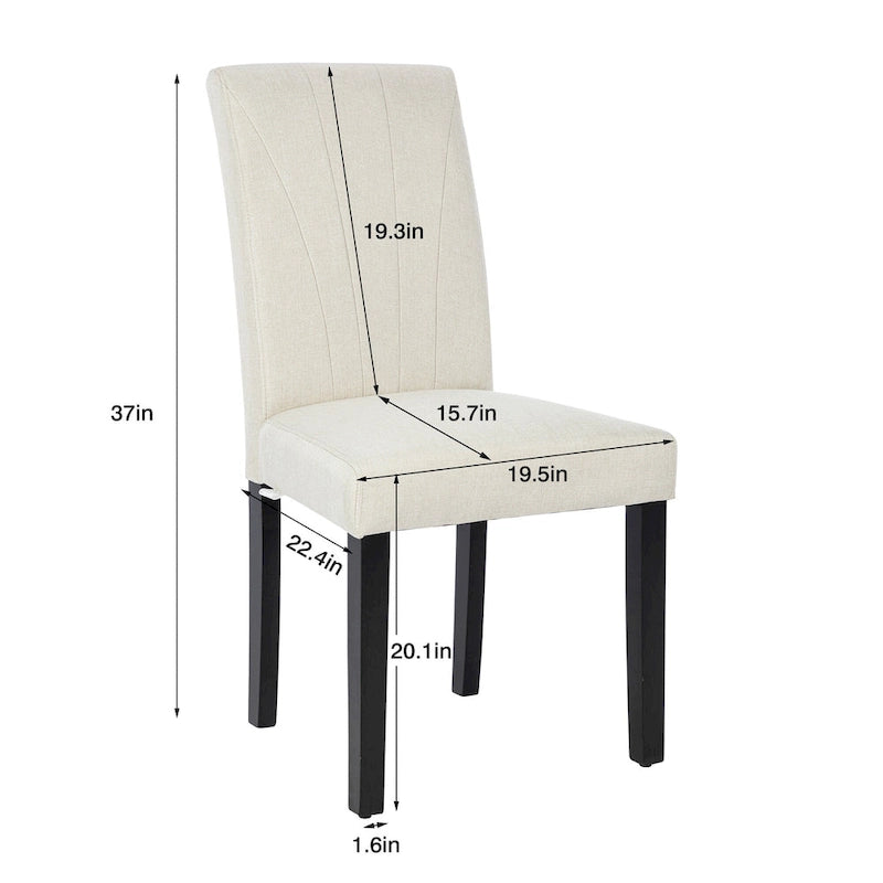 VECELO Sedie da pranzo imbottite, set da 2, sedie da pranzo imbottite Parson Classic, moderne sedie Parson da 37 pollici