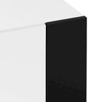 Mobile TV con Caminetto Minimalista Bianco/Nero, con 2 Armadietti, Adatto a TV fino a 78", Montaggio per 2 Persone