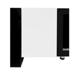Mobile TV con Caminetto Minimalista Bianco/Nero, con 2 Armadietti, Adatto a TV fino a 78", Montaggio per 2 Persone