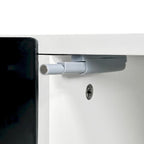 Mobile TV con Caminetto Minimalista Bianco/Nero, con 2 Armadietti, Adatto a TV fino a 78", Montaggio per 2 Persone