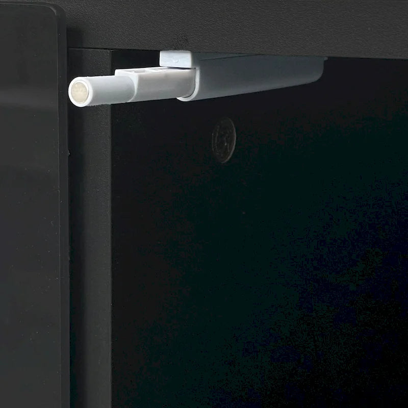 Mobile TV con Caminetto Minimalista Bianco/Nero, con 2 Armadietti, Adatto a TV fino a 78", Montaggio per 2 Persone