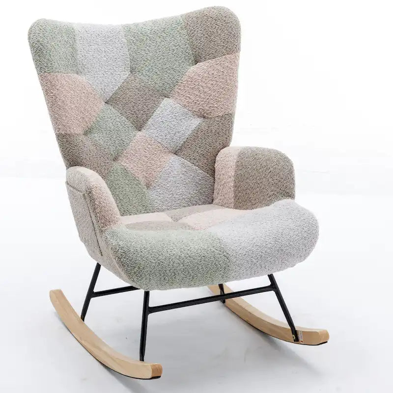 Sedia a dondolo per bambini a forma di orsetto, multicolore, con base a dondolo, a posto singolo