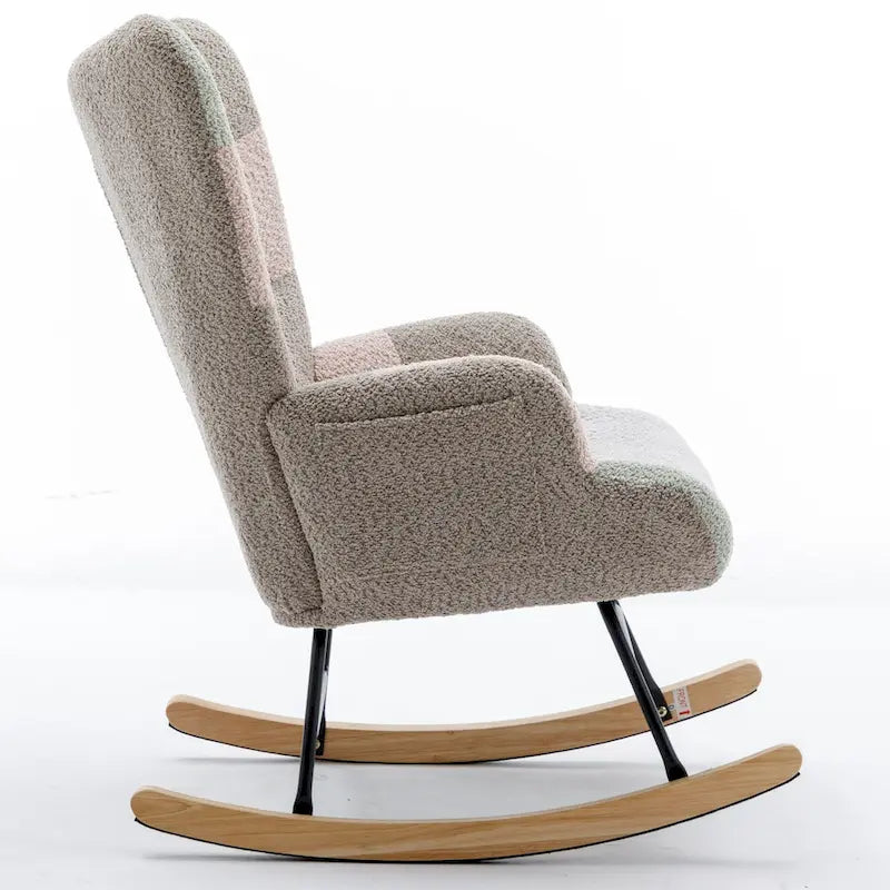 Sedia a dondolo per bambini a forma di orsetto, multicolore, con base a dondolo, a posto singolo