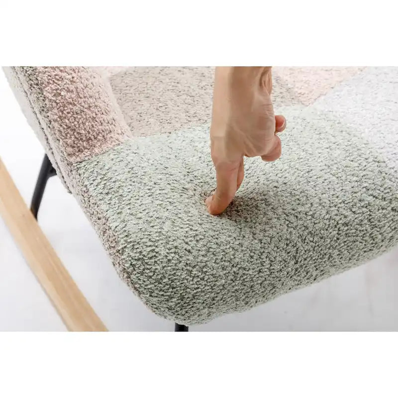 Sedia a dondolo per bambini a forma di orsetto, multicolore, con base a dondolo, a posto singolo
