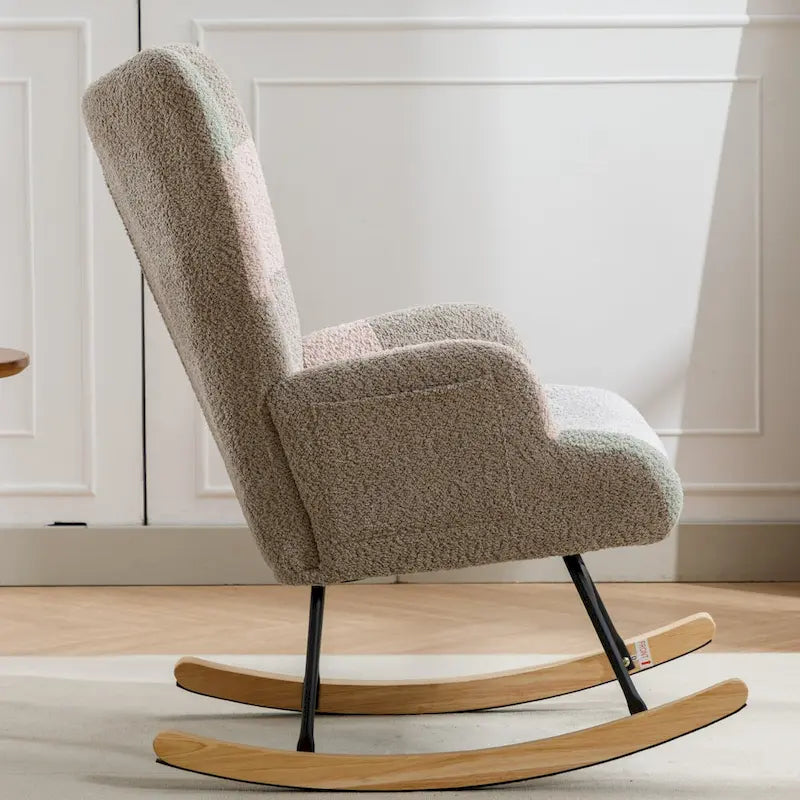 Sedia a dondolo per bambini a forma di orsetto, multicolore, con base a dondolo, a posto singolo