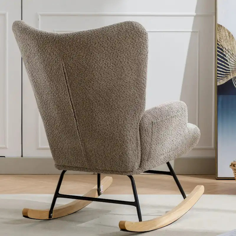 Sedia a dondolo per bambini a forma di orsetto, multicolore, con base a dondolo, a posto singolo
