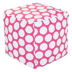 Majestic Home Goods Pouf Ottomano Cubo da Interno a Grandi Pois - Piccolo