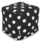 Majestic Home Goods Pouf Ottomano Cubo da Interno a Grandi Pois - Piccolo
