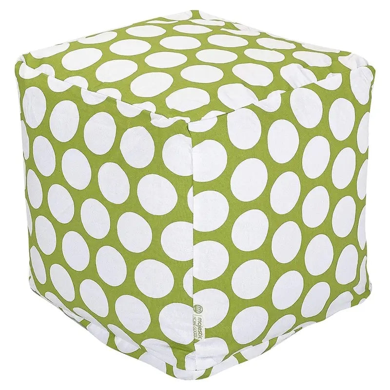Majestic Home Goods Pouf Ottomano Cubo da Interno a Grandi Pois - Piccolo