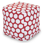 Majestic Home Goods Pouf Ottomano Cubo da Interno a Grandi Pois - Piccolo
