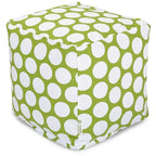 Majestic Home Goods Pouf Ottomano Cubo da Interno a Grandi Pois - Piccolo