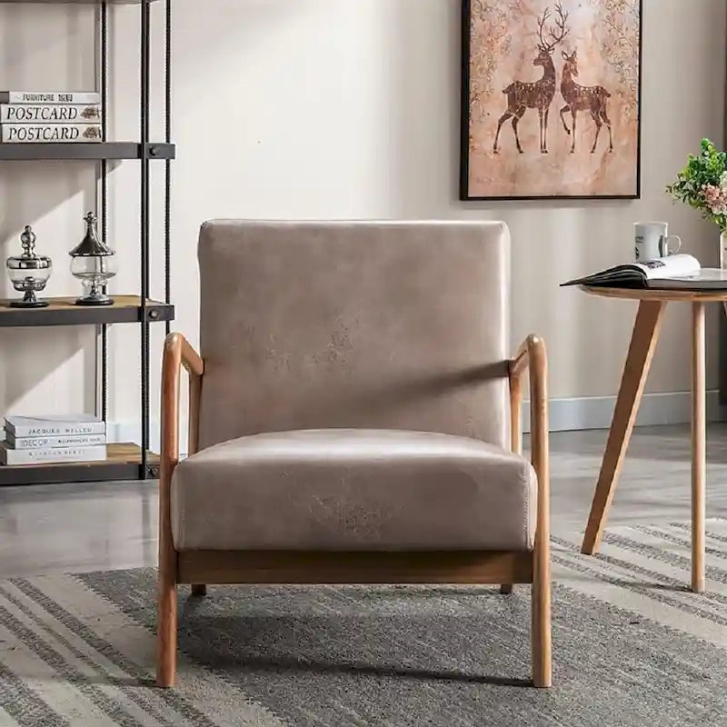 Poltrona di design Mid-Century, Posto singolo — Marrone Scuro / Cammello / Grigio / Marrone / Cioccolato