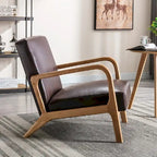 Poltrona di design Mid-Century, Posto singolo — Marrone Scuro / Cammello / Grigio / Marrone / Cioccolato