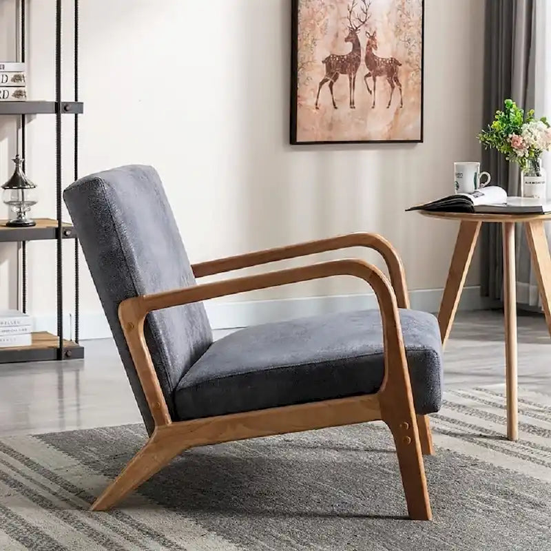 Poltrona di design Mid-Century, Posto singolo — Marrone Scuro / Cammello / Grigio / Marrone / Cioccolato