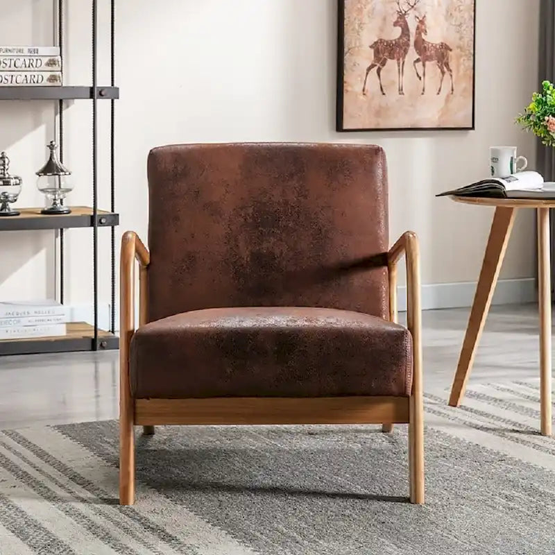 Poltrona di design Mid-Century, Posto singolo — Marrone Scuro / Cammello / Grigio / Marrone / Cioccolato