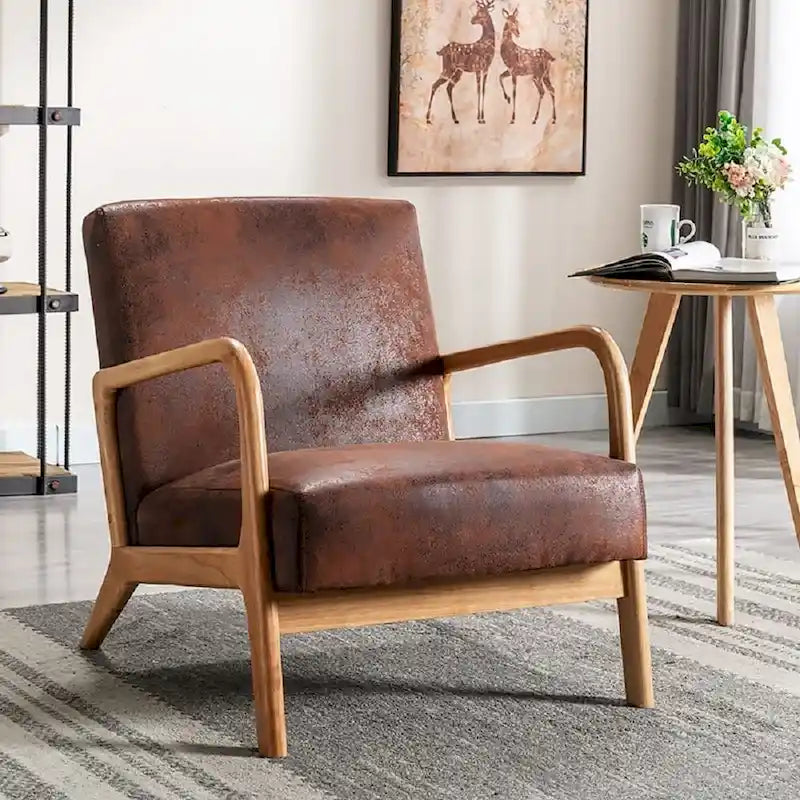 Poltrona di design Mid-Century, Posto singolo — Marrone Scuro / Cammello / Grigio / Marrone / Cioccolato