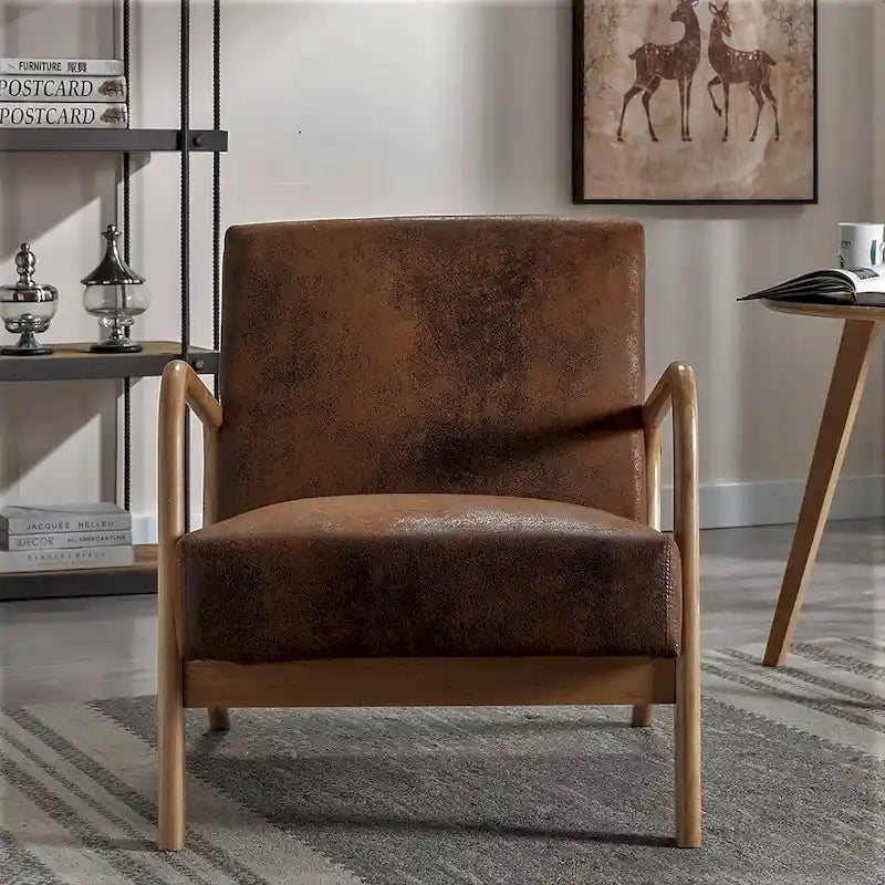 Poltrona di design Mid-Century, Posto singolo — Marrone Scuro / Cammello / Grigio / Marrone / Cioccolato
