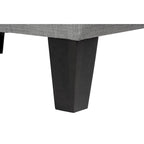 MJL Furniture MAX Squared Pouf Decorativo Rivestito Grigio con Bottoni e Imbottitura Rigida