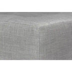 MJL Furniture MAX Squared Pouf Decorativo Rivestito Grigio con Bottoni e Imbottitura Rigida