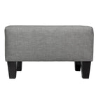 MJL Furniture MAX Squared Pouf Decorativo Rivestito Grigio con Bottoni e Imbottitura Rigida