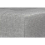 MJL Furniture MAX Squared Pouf Decorativo Rivestito Grigio con Bottoni e Imbottitura Rigida