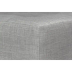 MJL Furniture MAX Squared Pouf Decorativo Rivestito Grigio con Bottoni e Imbottitura Rigida