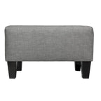 MJL Furniture MAX Squared Pouf Decorativo Rivestito Grigio con Bottoni e Imbottitura Rigida