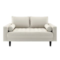 Divanetto Mid-Century a 2 posti in similpelle bianca/marrone/nera/grigia