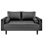 Divanetto Mid-Century a 2 posti in similpelle bianca/marrone/nera/grigia