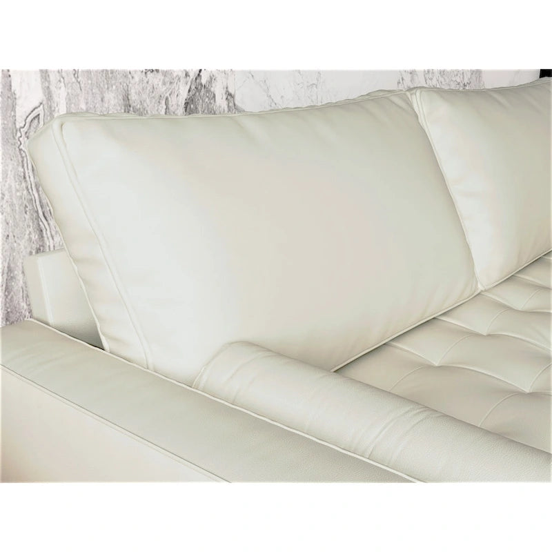 Divanetto Mid-Century a 2 posti in similpelle bianca/marrone/nera/grigia