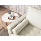 Divanetto Mid-Century a 2 posti in similpelle bianca/marrone/nera/grigia