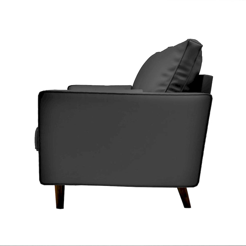Divanetto Mid-Century a 2 posti in similpelle bianca/marrone/nera/grigia