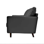 Divanetto Mid-Century a 2 posti in similpelle bianca/marrone/nera/grigia