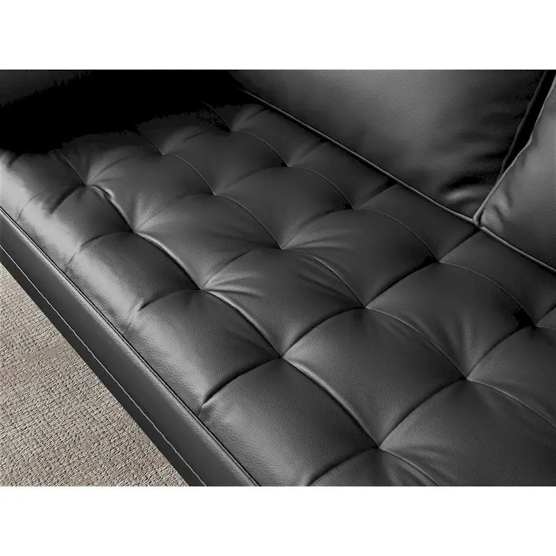 Divanetto Mid-Century a 2 posti in similpelle bianca/marrone/nera/grigia