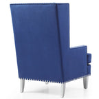 Sedia occasionale alta con schienale in velluto rosa / grigio scuro / nero / blu, seduta singola