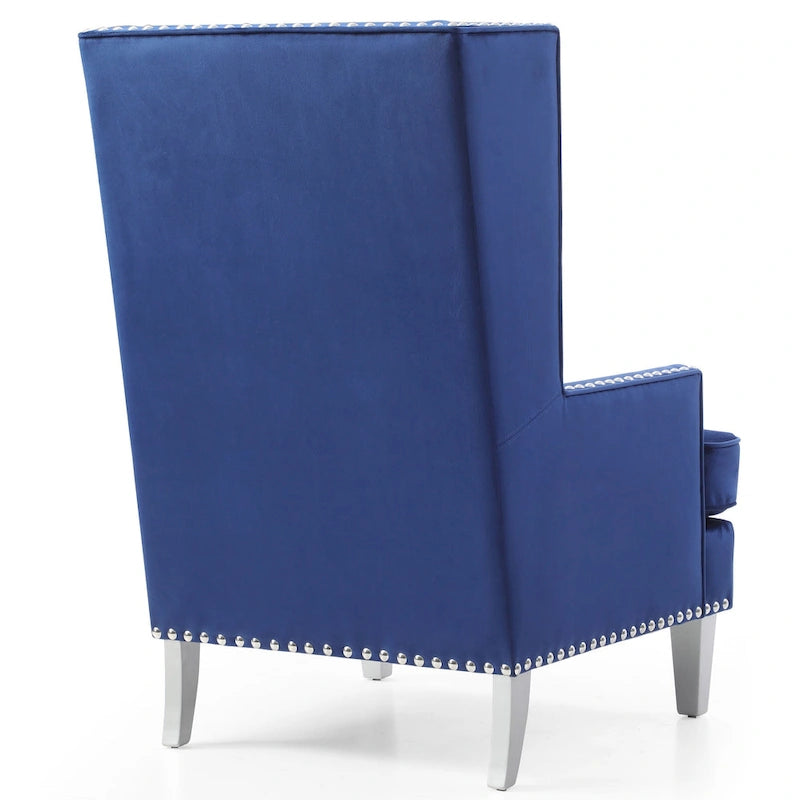 Sedia occasionale alta con schienale in velluto rosa / grigio scuro / nero / blu, seduta singola