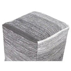 Pouf Ottomano in Cotone Grigio Effetto Invecchiato – Posto Unico, Medio