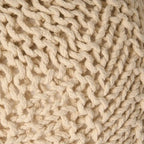 Pouf rotondo in maglia grigio scuro / avorio – Interno ed esterno, 1 posto