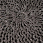 Pouf rotondo in maglia grigio scuro / avorio – Interno ed esterno, 1 posto