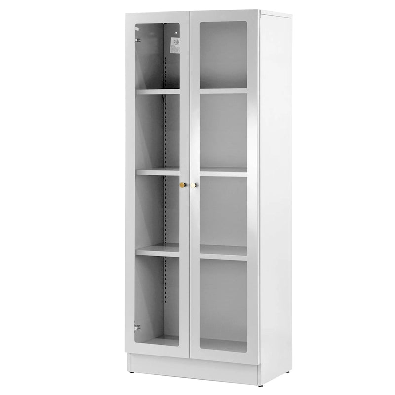 Mobile in metallo con ante a battente francese Avice, 149 cm, bianco