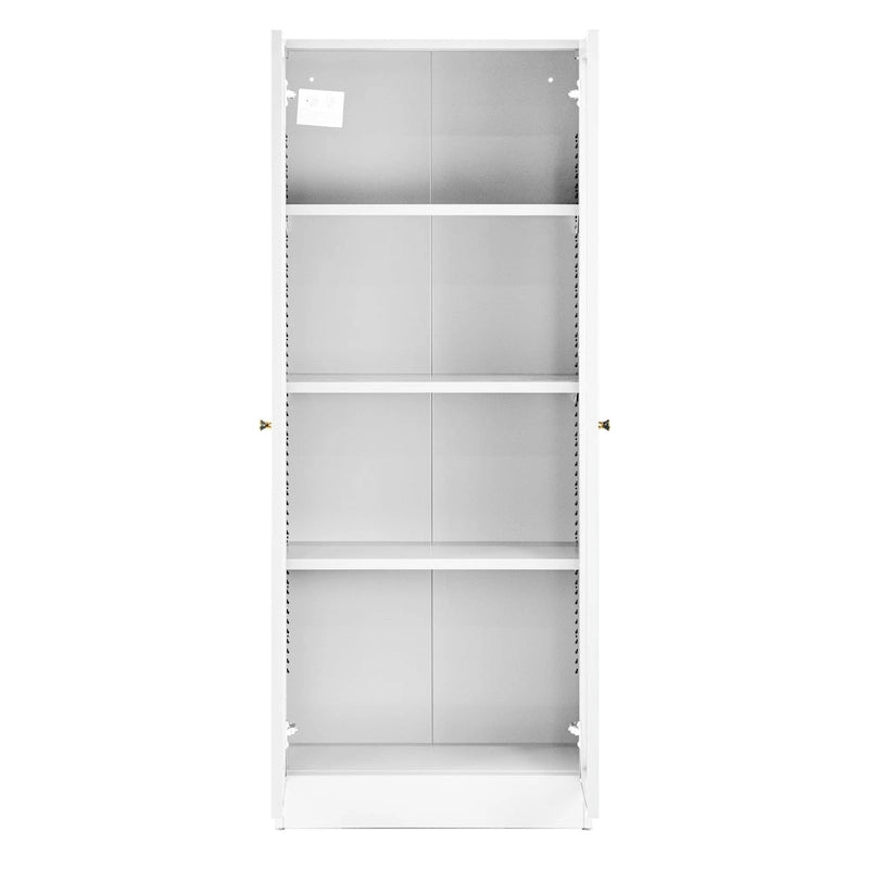 Mobile in metallo con ante a battente francese Avice, 149 cm, bianco