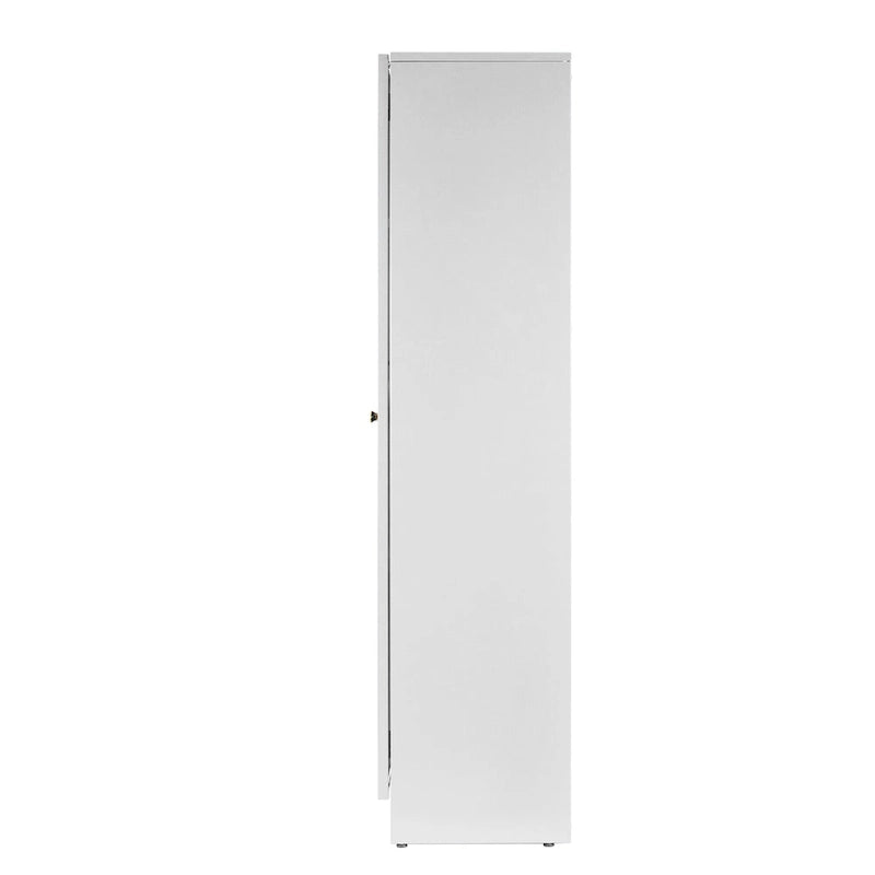 Mobile in metallo con ante a battente francese Avice, 149 cm, bianco