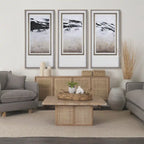Credenza a 4 ante in legno massello di mango marrone chiaro/marrone medio, montaggio da 1 persona