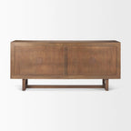 Credenza a 4 ante in legno massello di mango marrone chiaro/marrone medio, montaggio da 1 persona
