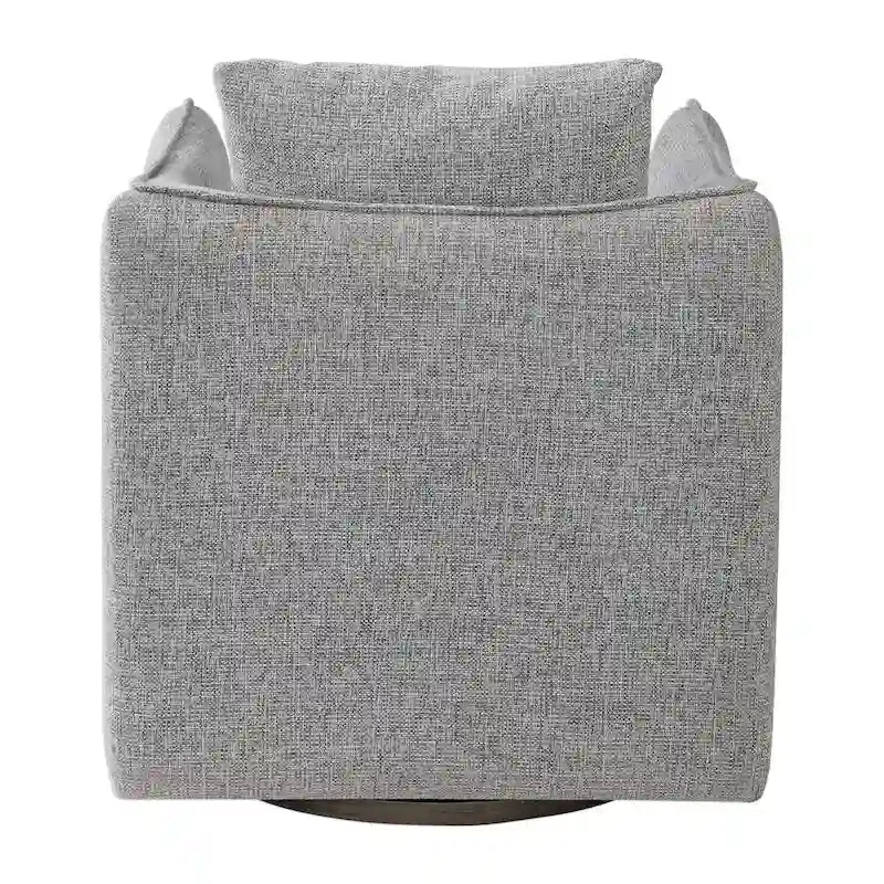 Poltrona girevole accentata Uttermost Corben 29 con braccioli Shelter e struttura in legno