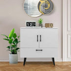 Mobiletto moderno da pavimento con 2 ante e 1 cassetto estraibile - 30 x 16 x 31 (L x P x A)