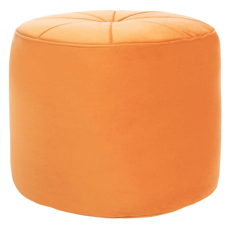Pouf/Ottoman a cilindro in velluto Mukades di SAFAVIEH