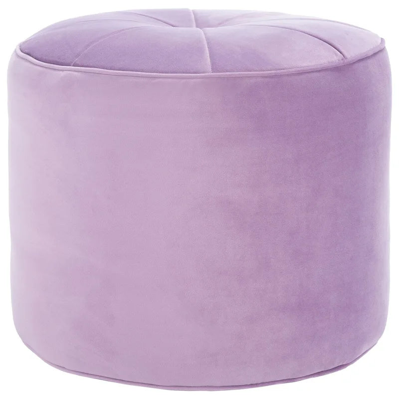 Pouf/Ottoman a cilindro in velluto Mukades di SAFAVIEH