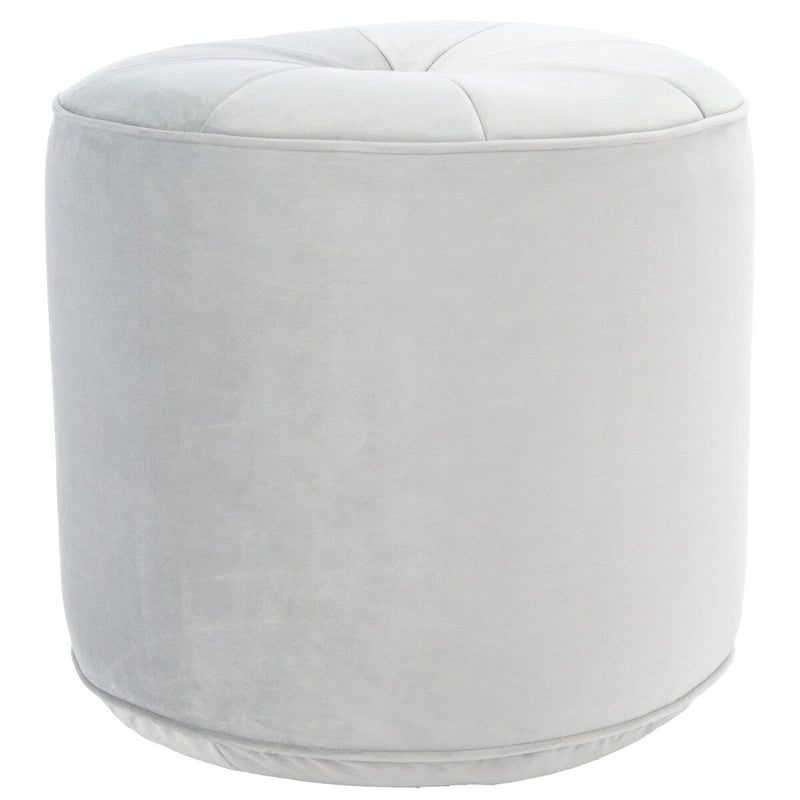 Pouf/Ottoman a cilindro in velluto Mukades di SAFAVIEH